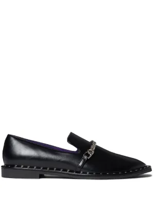 Stella McCartney Falabella chain-link Detailing Loafers | Black