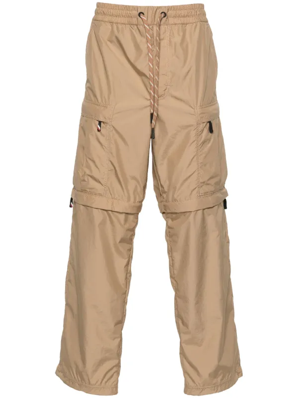 Moncler Grenoble Ripstop Straight Trousers in Neutrals