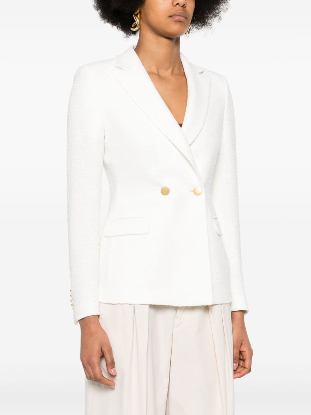 Shop Tagliatore J-albar Double-breasted Blazer In White