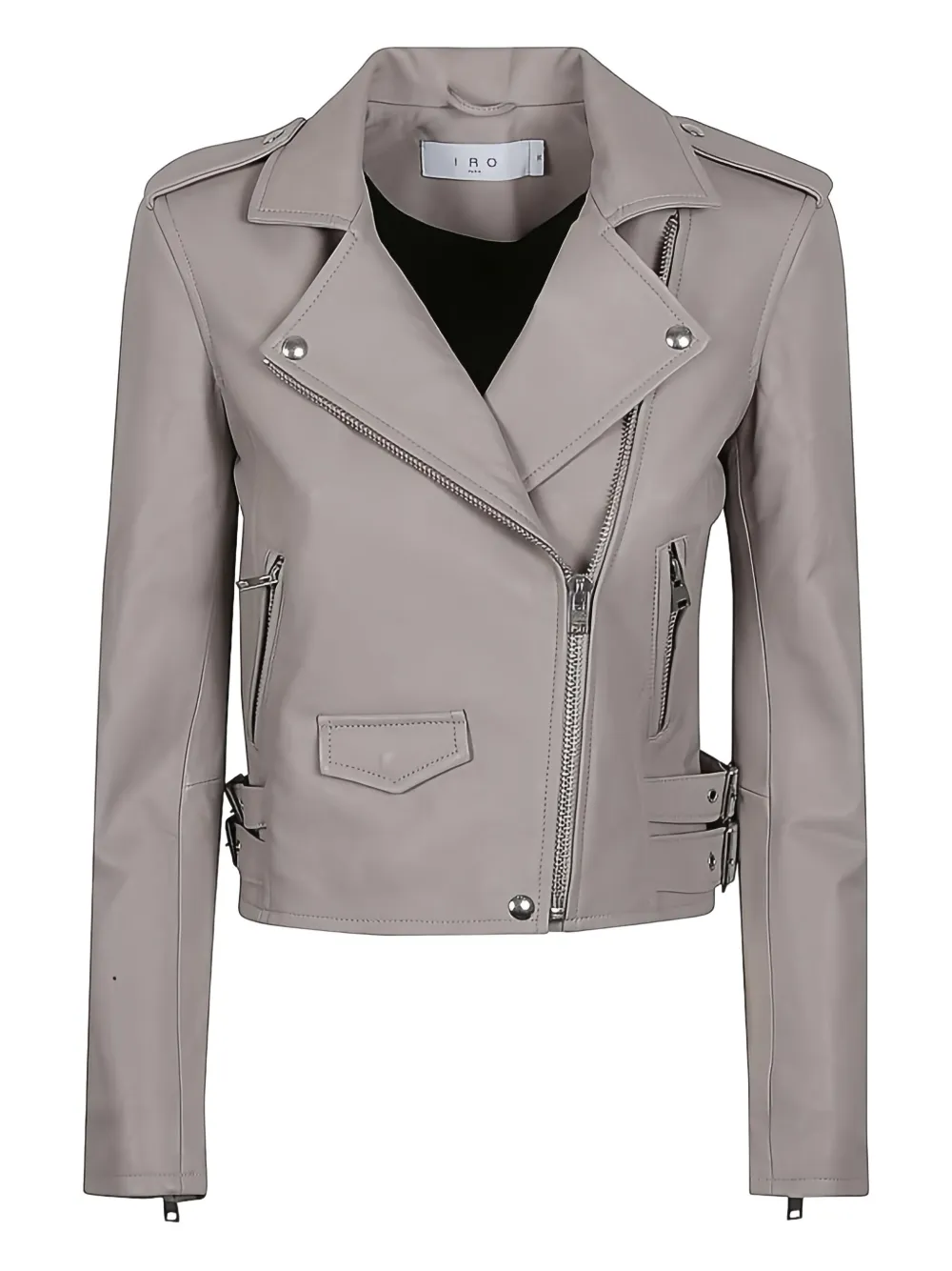 IRO Ashville leather jacket | Grey | Image 1
