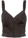 Elena Velez bustier cropped tank top - Brown