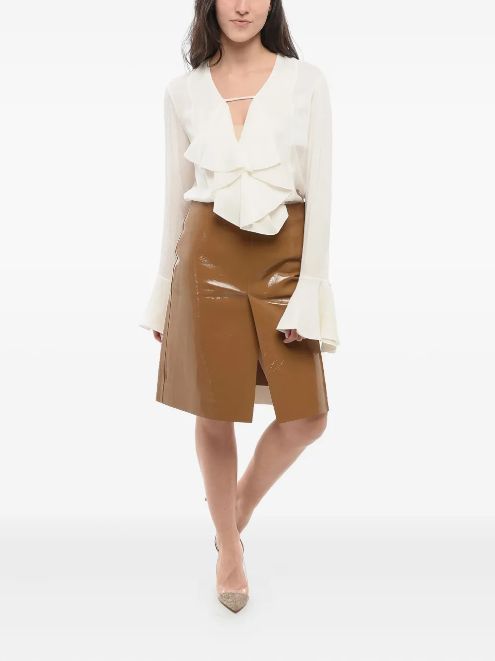 Gucci split-hem leather skirt | Straight Skirts | Image 2
