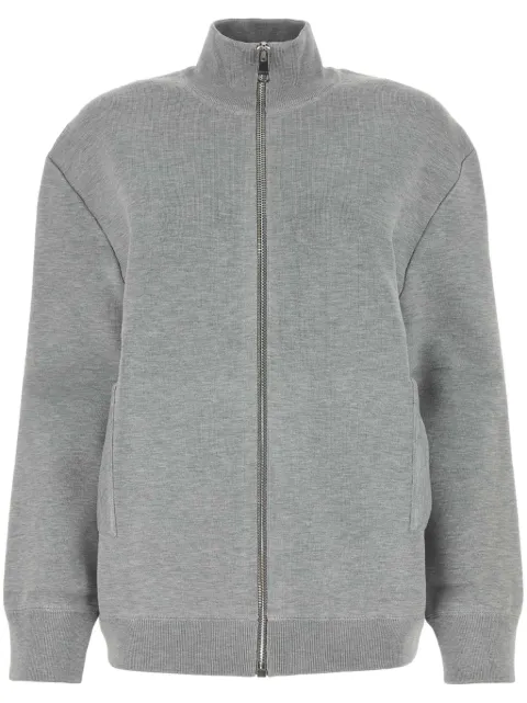 Gucci raised-logo zip-up cardigan