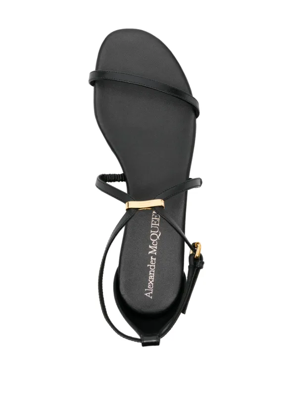 【関税込み】alexander mcqueen Strap leather sandals Alexander McQueen Leather Sandals | Black | FARFETCH