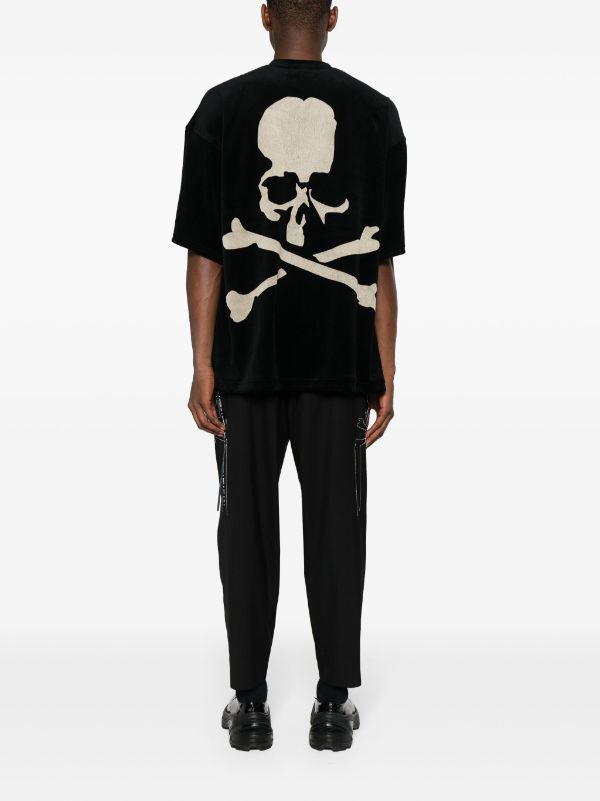 Mastermind Japan bleached-skull Velour T-shirt - Farfetch