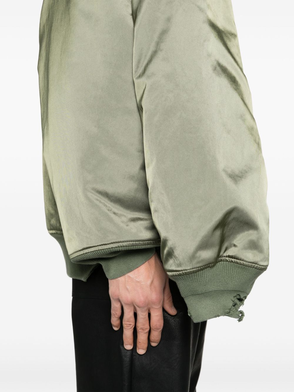 Balenciaga double-sleeve satin bomber jacket Men