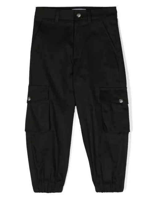MSGM Kids stretch-cotton cargo trousers