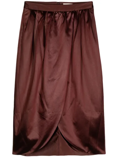 Ulla Johnson falda midi con detalle de pliegues