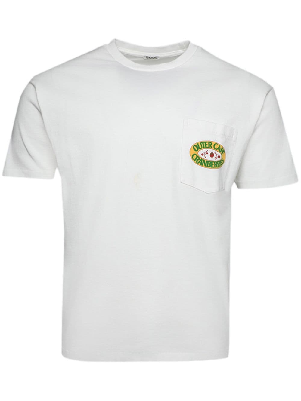 BODE Cranberries Pocket cotton T-shirt - Weiß