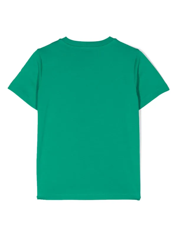 キッズその他 MONCLER KIDS Embossed Logo T-Shirt Green Moncler Enfant logo-stamp Cotton T-shirt | Green | FARFETCH