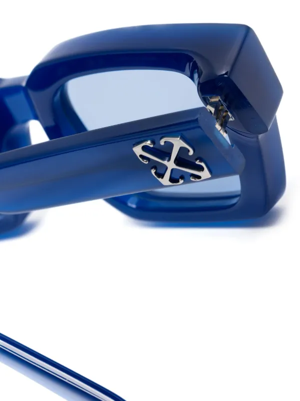 Off-White Eyewear スクエアフレーム サングラス | ブルー | FARFETCH JP