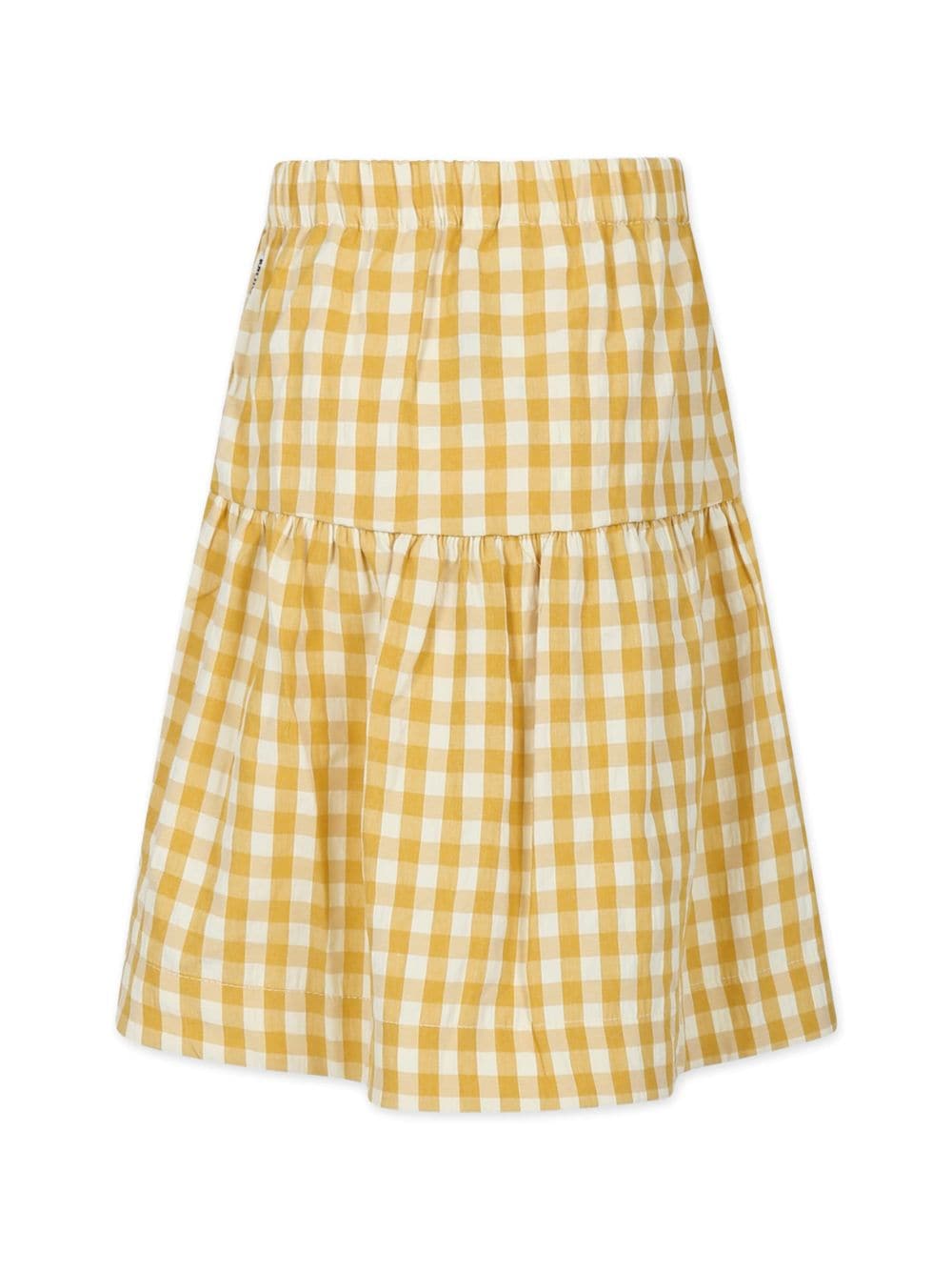 Shop Molo Bianna Gingham-pattern Skirt In Yellow