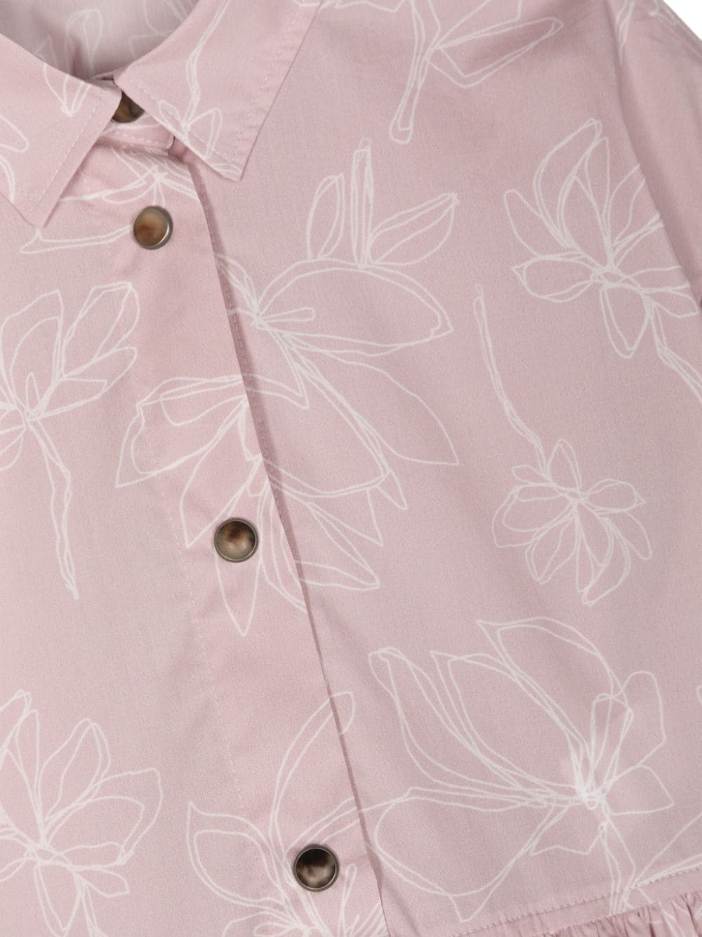 Shop Brunello Cucinelli Floral-print Cotton Dress In Pink
