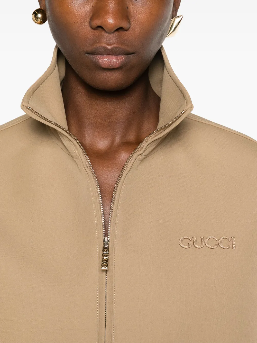 Gucci Bomberjack met rits Beige