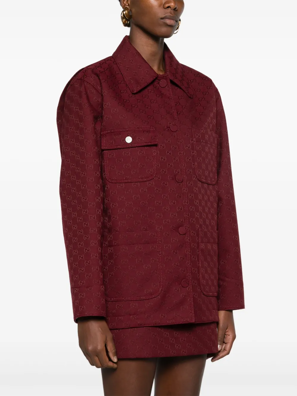 Gucci Jack met GG jacquard Rood