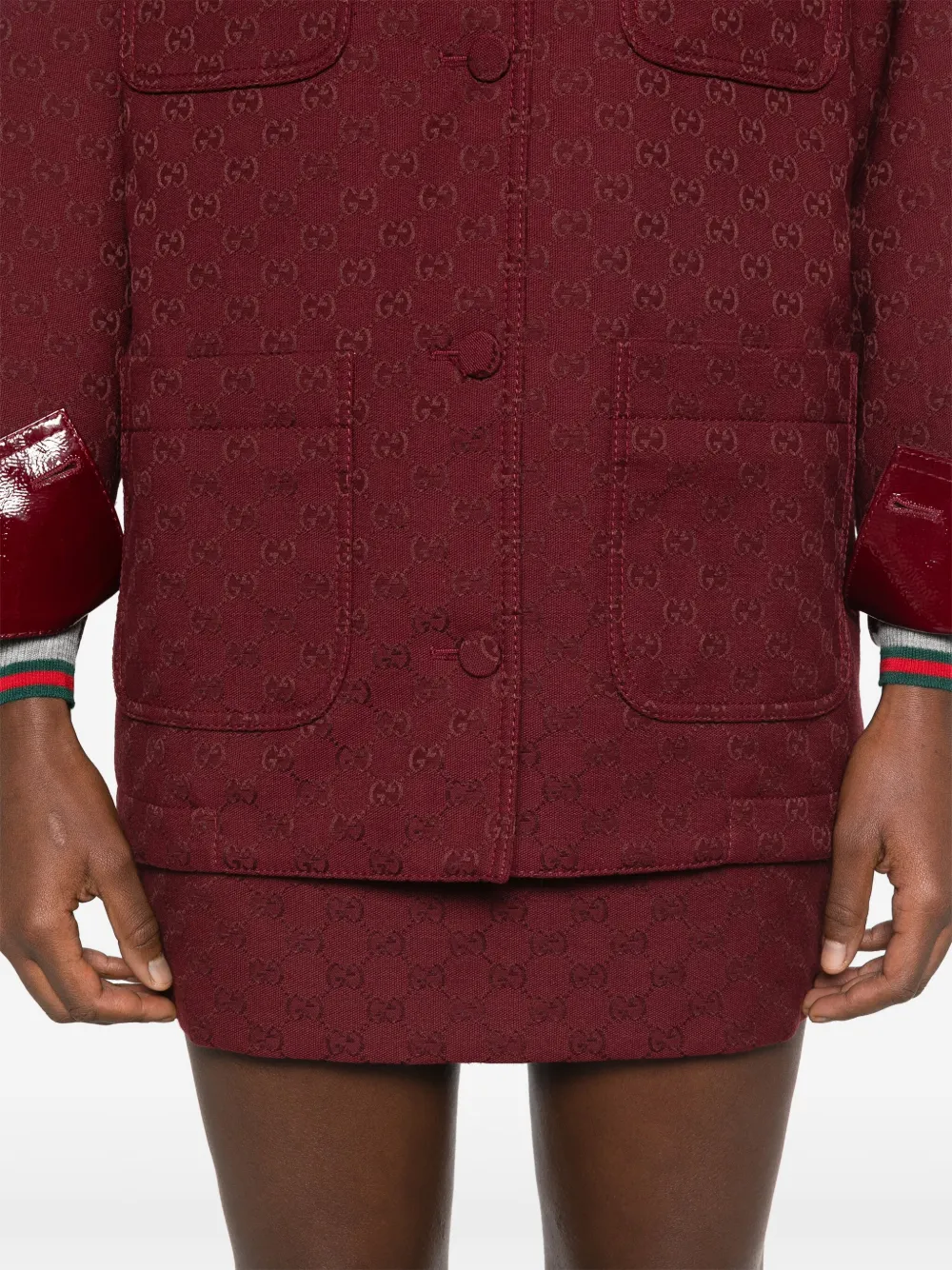 Gucci Jack met GG jacquard Rood