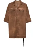 Rick Owens DRKSHDW Magnum Tommy waxed shirt - Brown