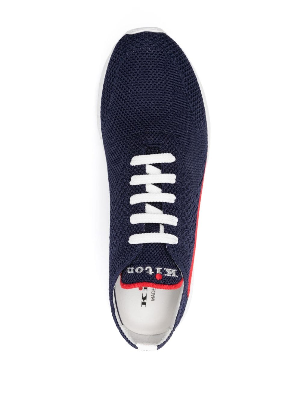 Shop Kiton Fit Knitted Sneakers In Blue