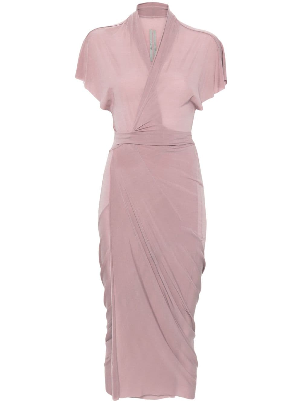 Shop Rick Owens Wrap Midi Dress In Rosa