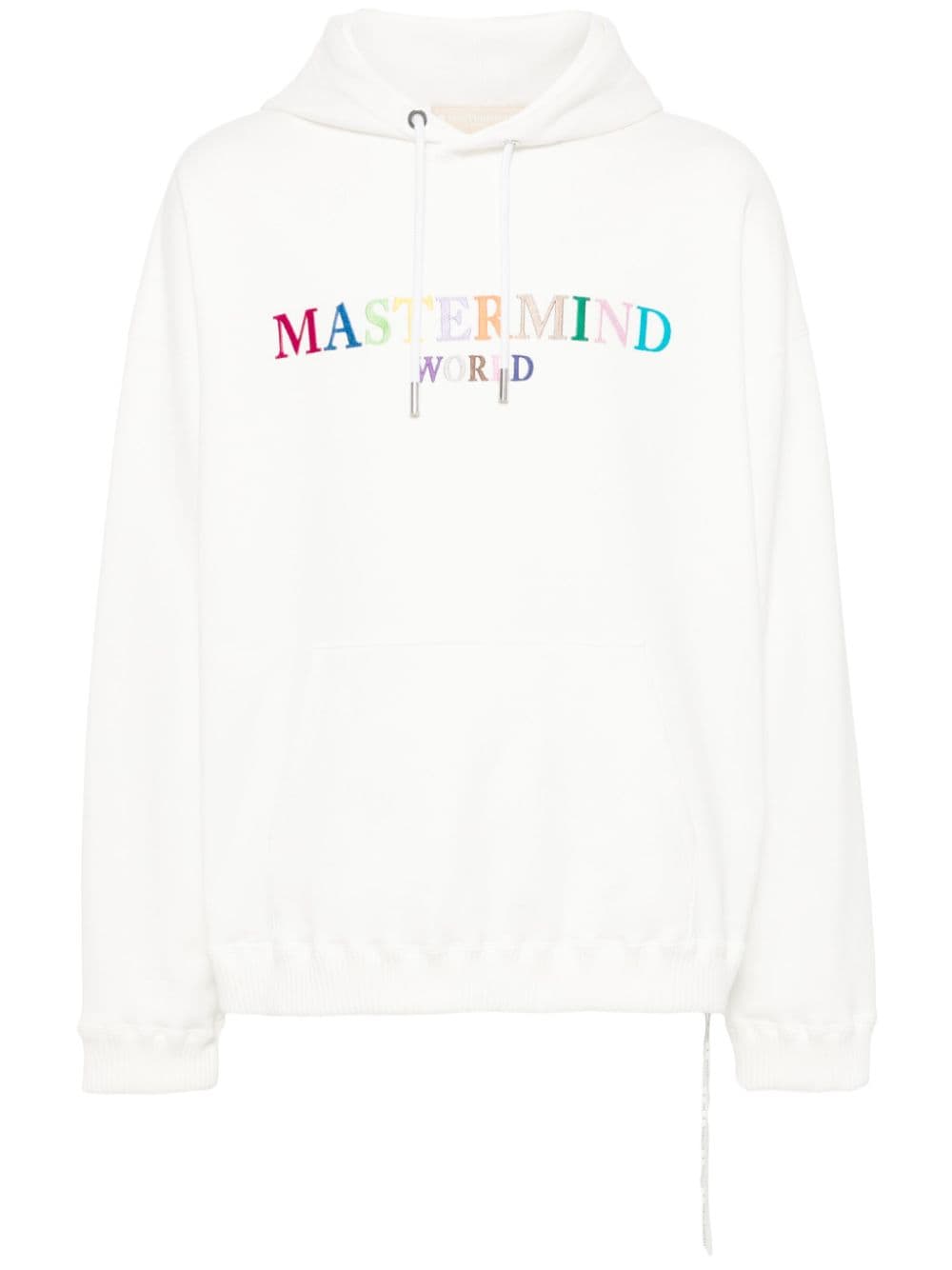 Mastermind Japan Logo-embroidered Cotton Hoodie In White