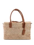 Nannacay Paula wicker tote bag - Neutrals