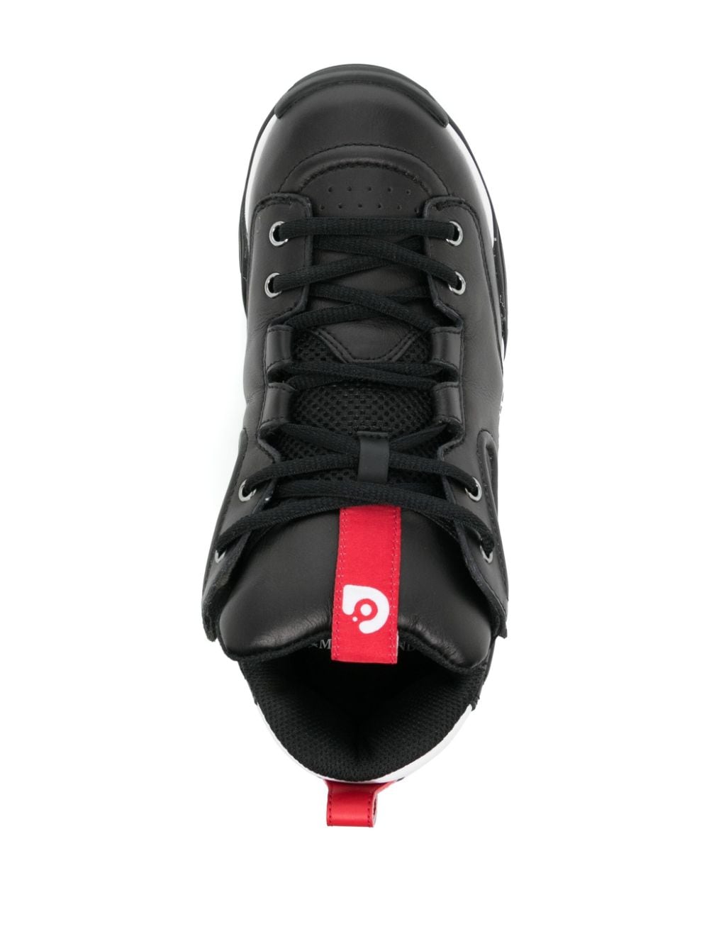 Shop Mastermind Japan Panelled Leather Sneakers In Black