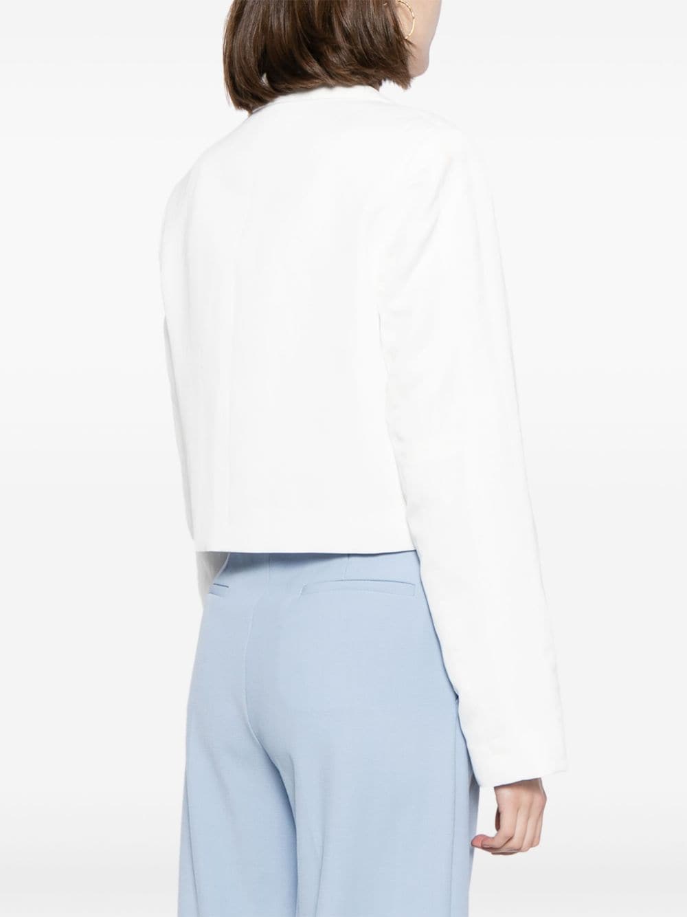 Shop Twp Cropped Single-breasted Blazer In White