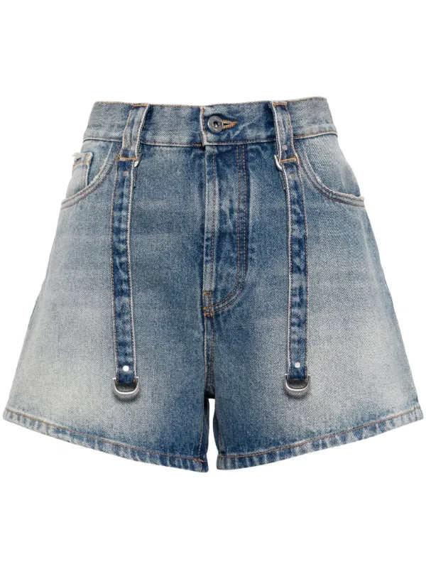 Off-White light-wash Denim Shorts Blue FARFETCH MY - Main Image