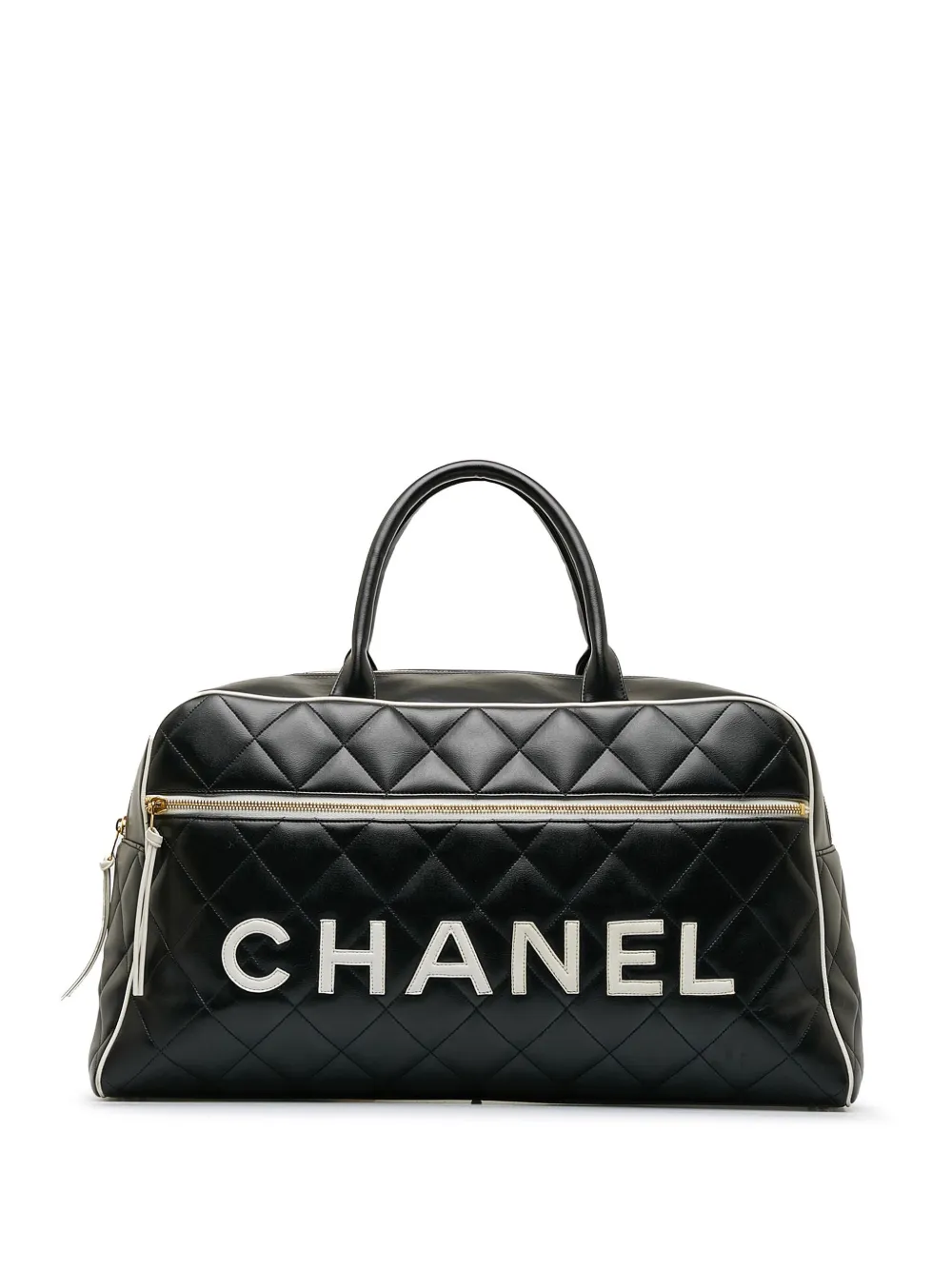 CHANEL PreOwned 19941996 logoappliqué diamondquilted Duffle Bag