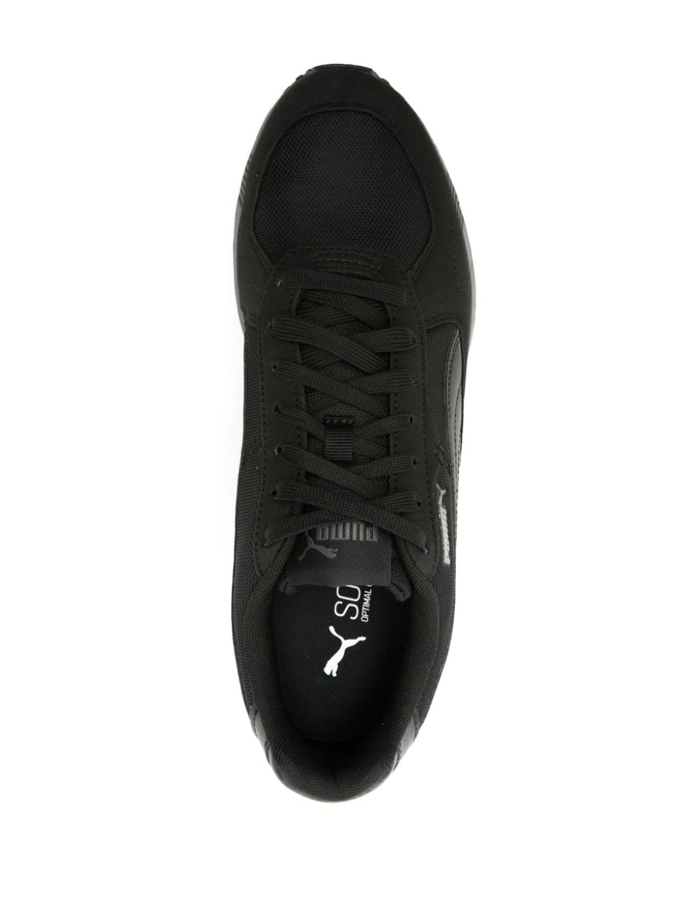 Shop Puma Graviton Panelled Sneakers In Black