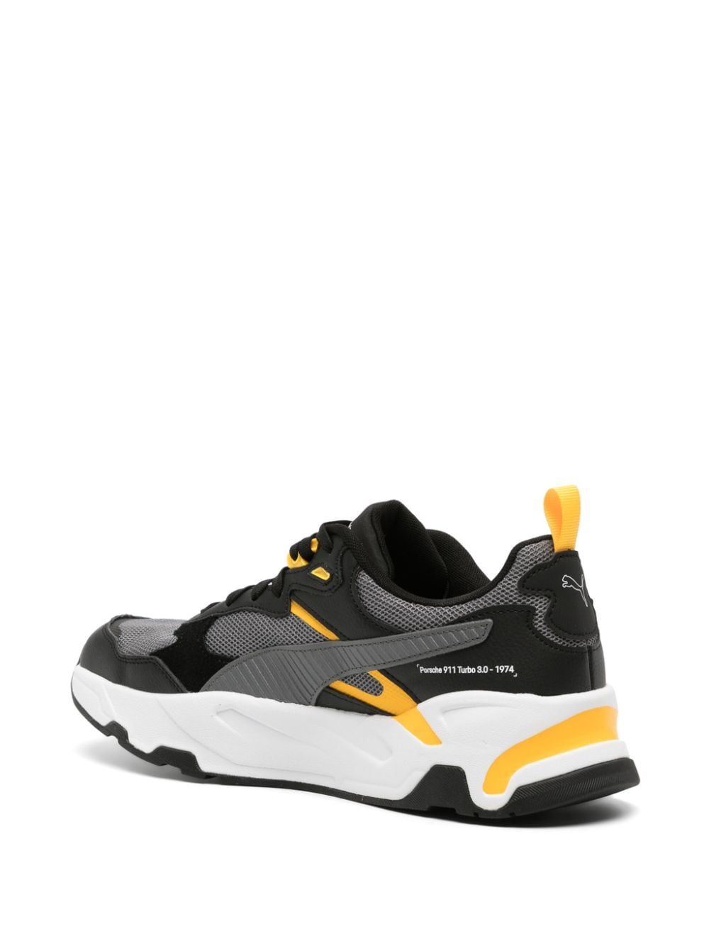 Shop Puma X Porche Legacy Trinity Panelled Sneakers In Black