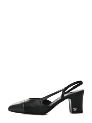Chanel slingback cap toe cheap