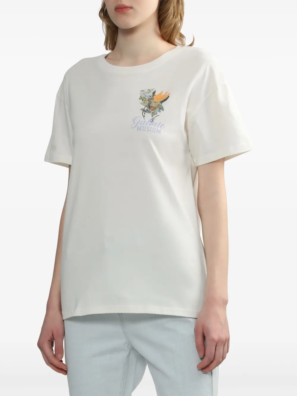 Shop Musium Div. Graphic-print Cotton T-shirt In White