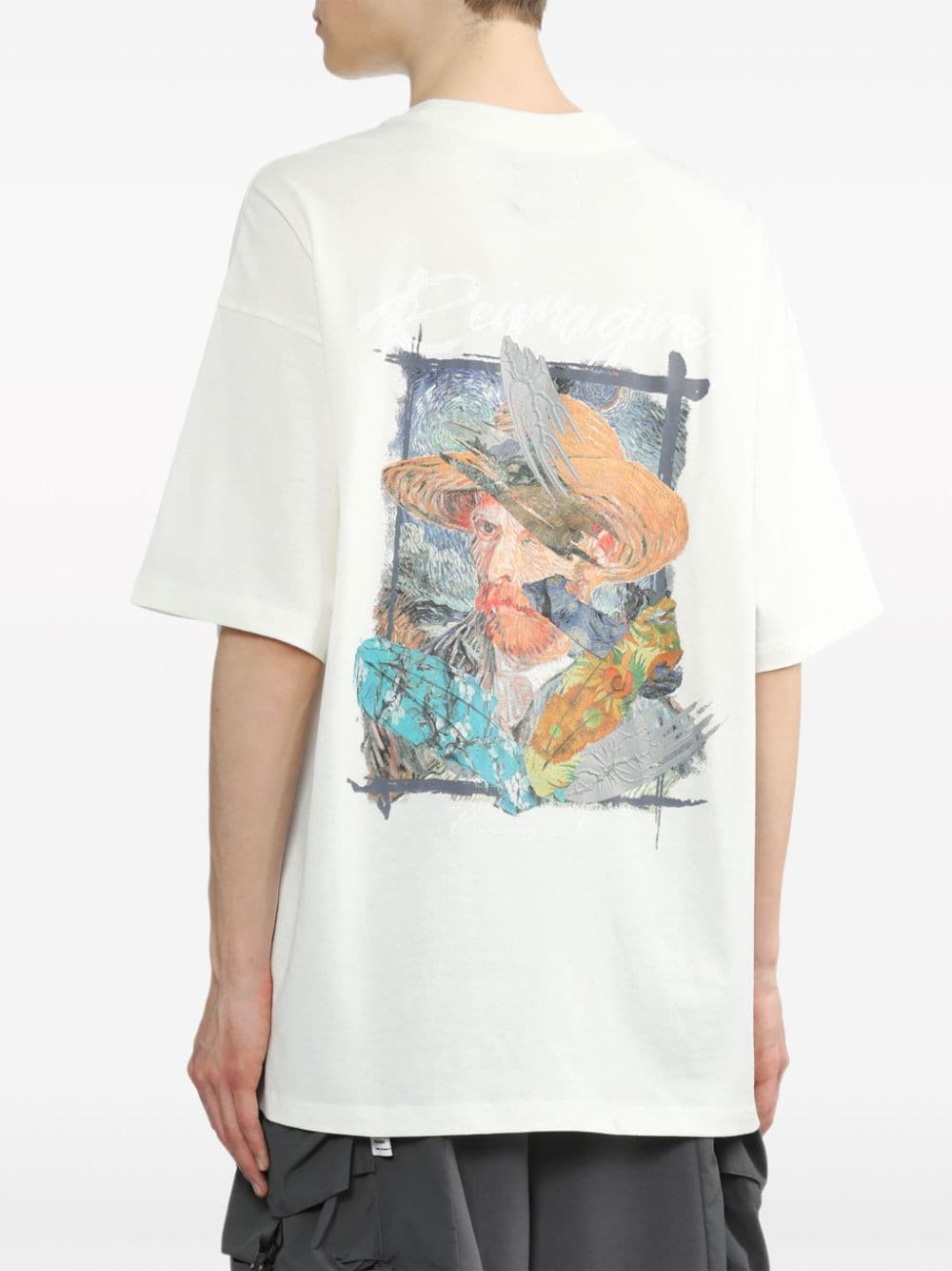 Musium Div. Katoenen T-shirt met grafische print Wit