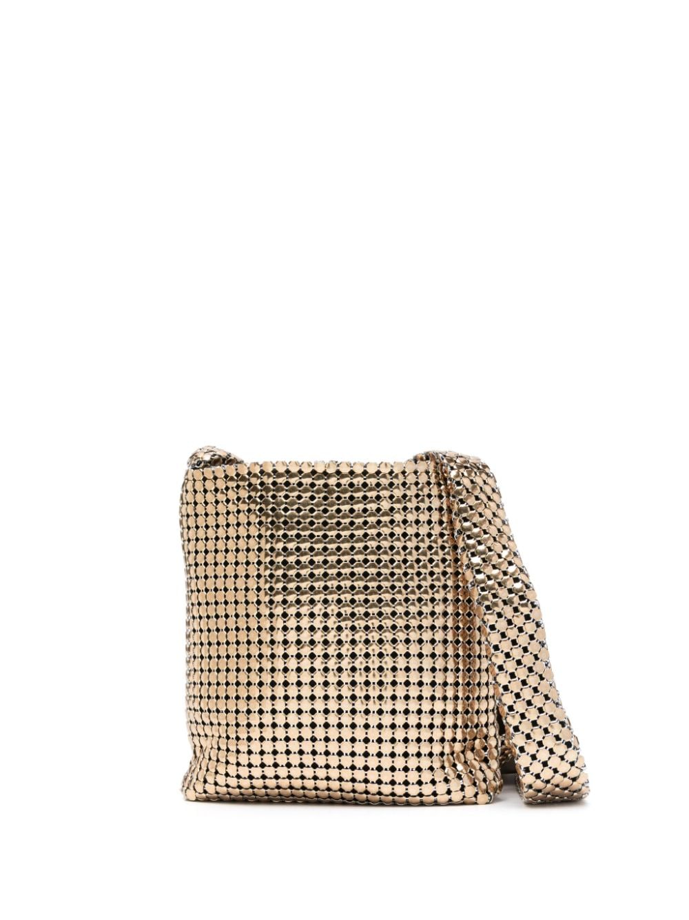 Rabanne Mini Pixel Shoulder Bag In Gold