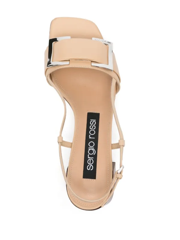 Sergio Rossi バックル サンダル | ニュートラル | FARFETCH JP