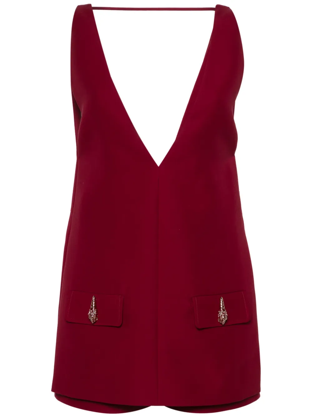 Gucci V-neck Twill Jumpsuit