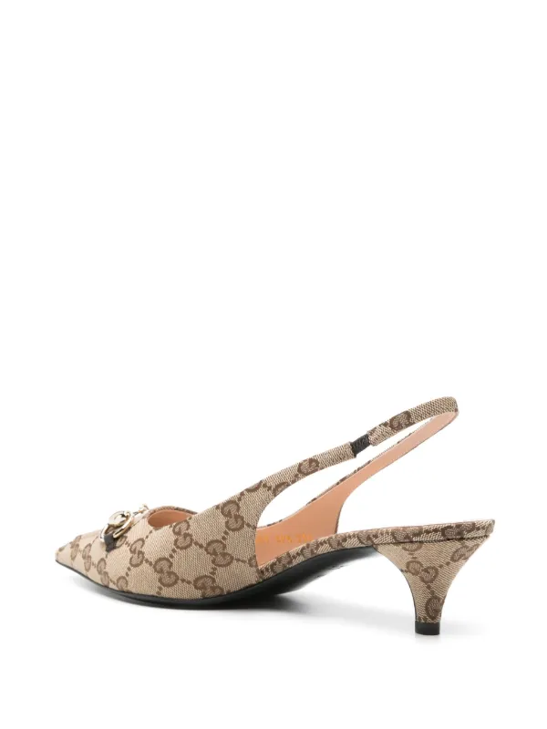Gucci 45mm GG Supreme Pumps Neutrals FARFETCH AU