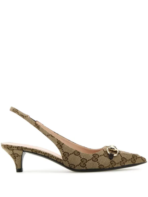 Gucci 45mm GG Supreme Pumps Neutrals FARFETCH AE