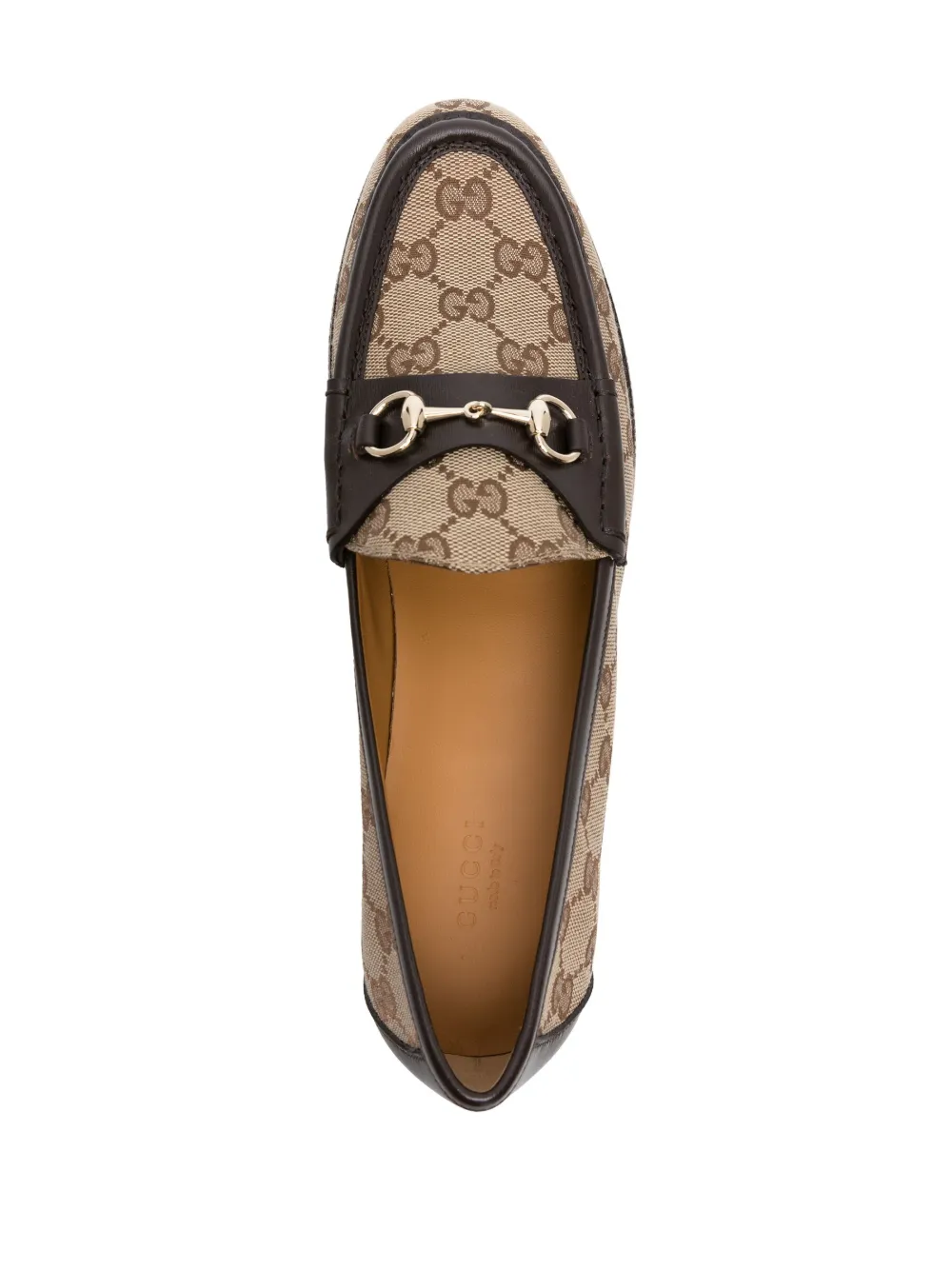 Gucci Horsebit 90 mm loafers met plateauzool Beige