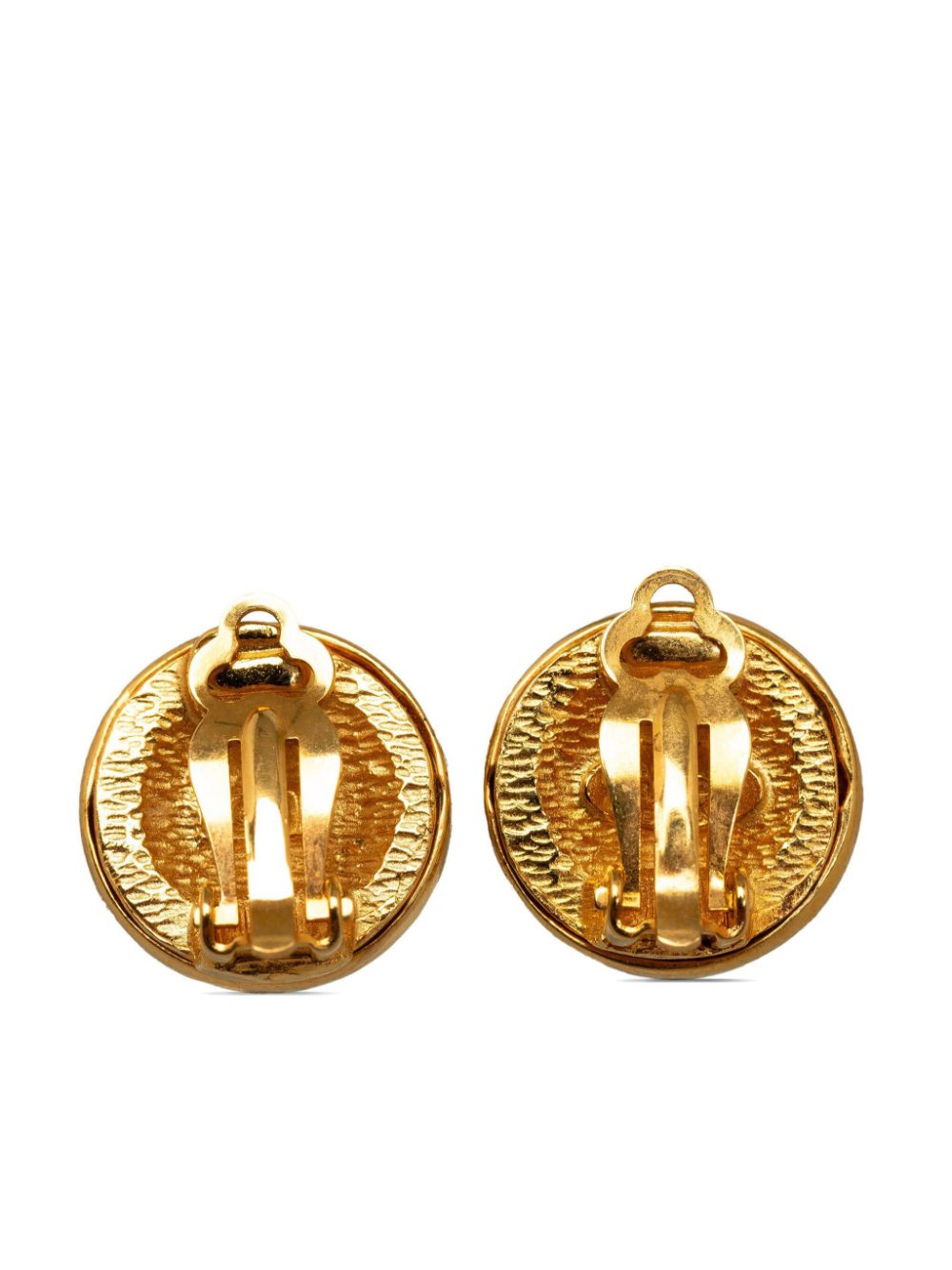 CHANEL Pre-Owned CC button clip-on earrings - Goud