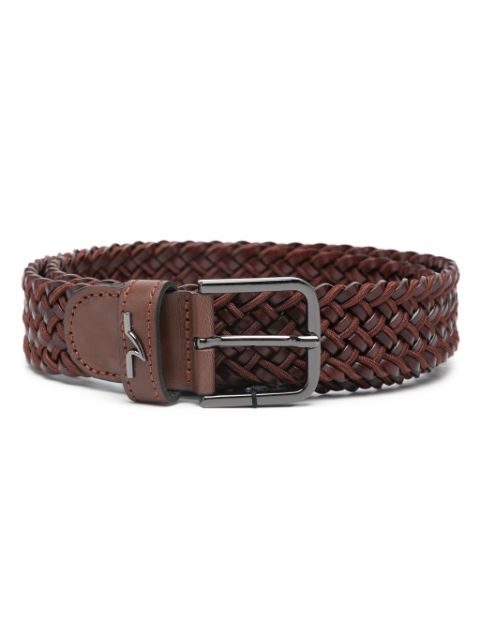 Paul & Shark interwoven-design leather belt