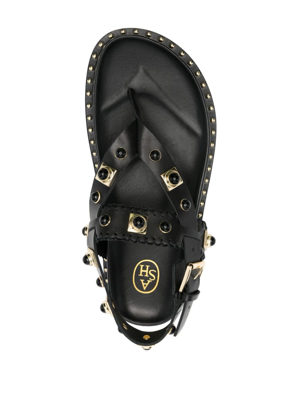 Ash Uteca crystal-embellished sandals Black