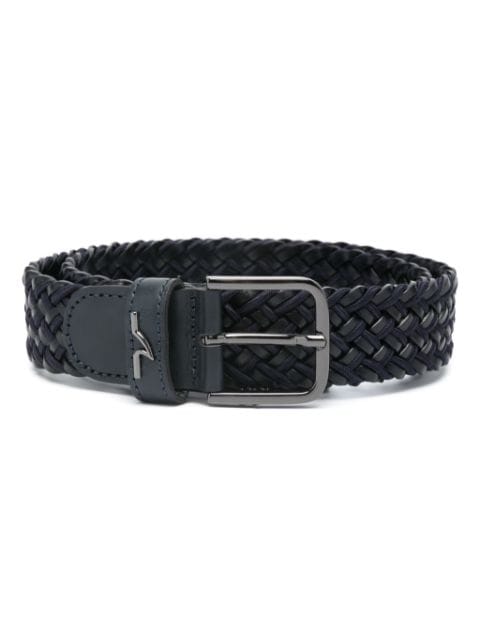 Paul & Shark interwoven-design leather belt