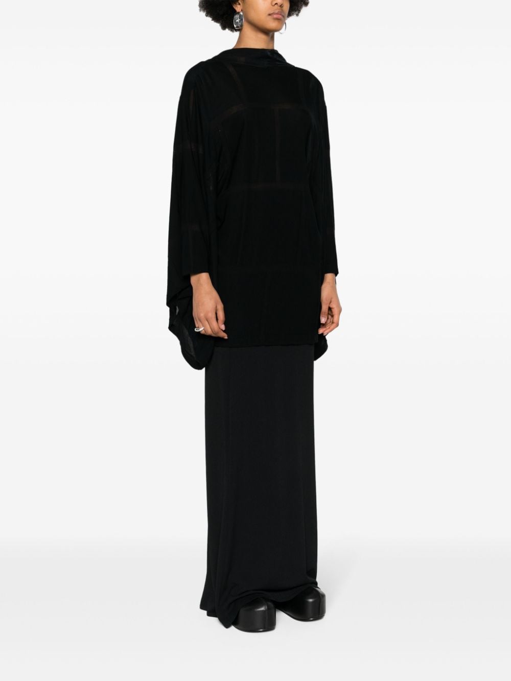 Yohji Yamamoto Gedrapeerde vestjas Zwart