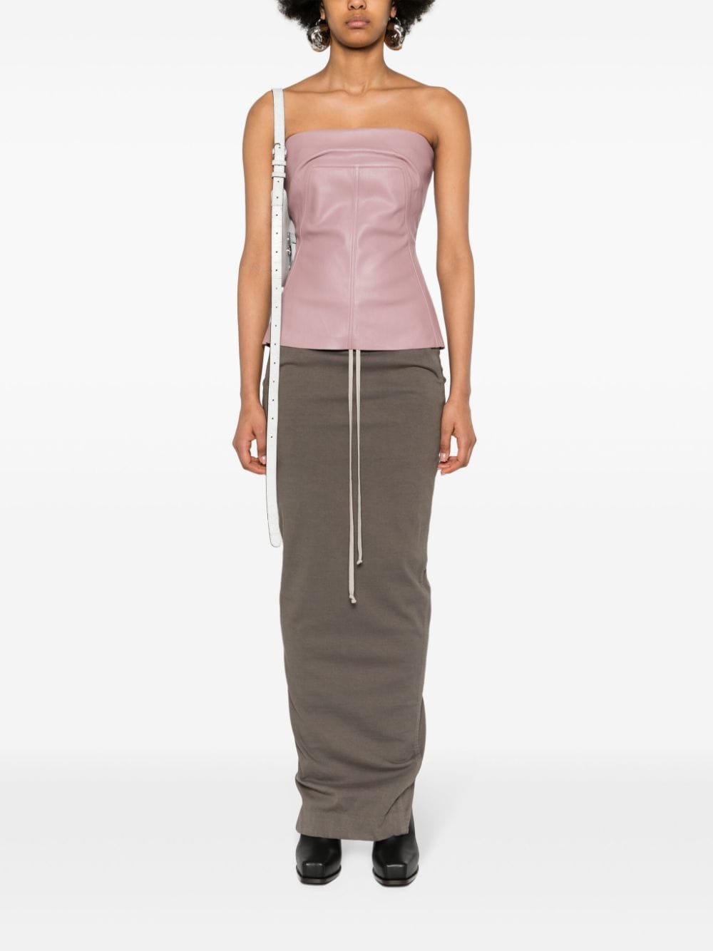 Shop Rick Owens Panelled Bustier Top In Rosa