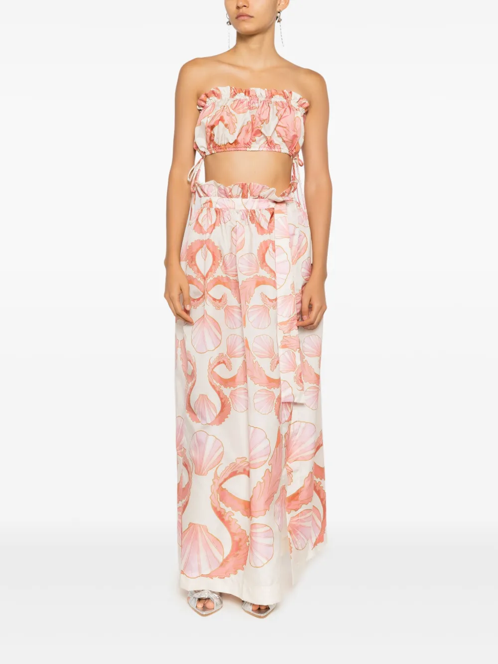 Adriana Degreas Maxi-rok met print - Oranje