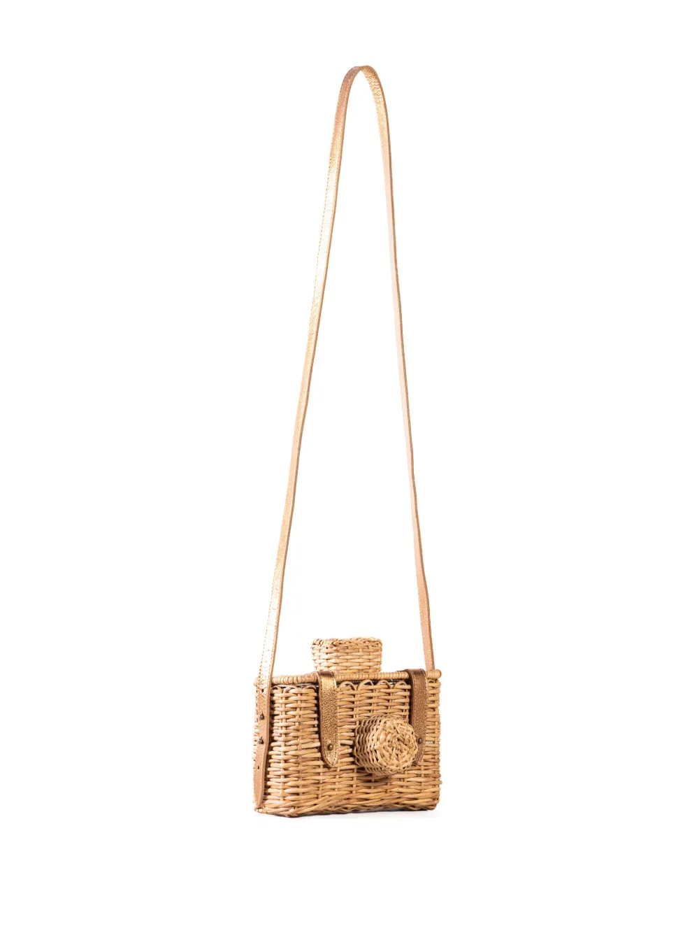 Nannacay Annie rieten crossbodytas - Beige