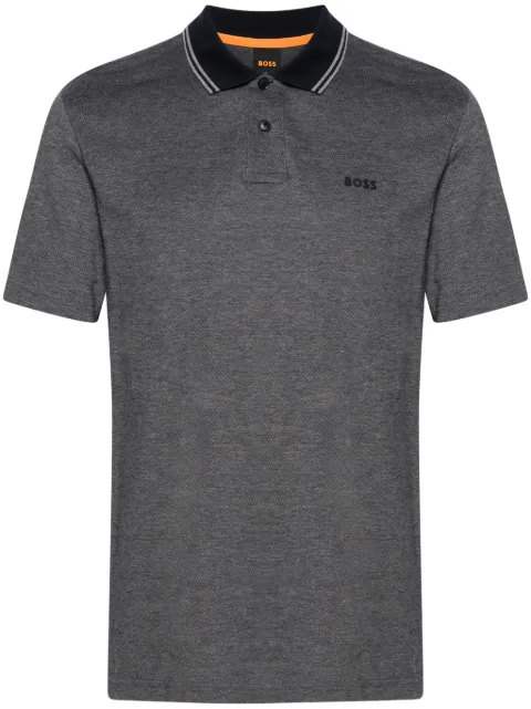 BOSS logo-appliqué cotton polo shirt