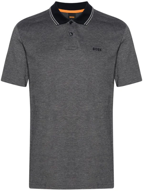 BOSS logo-appliqué Cotton Polo Shirt - Farfetch